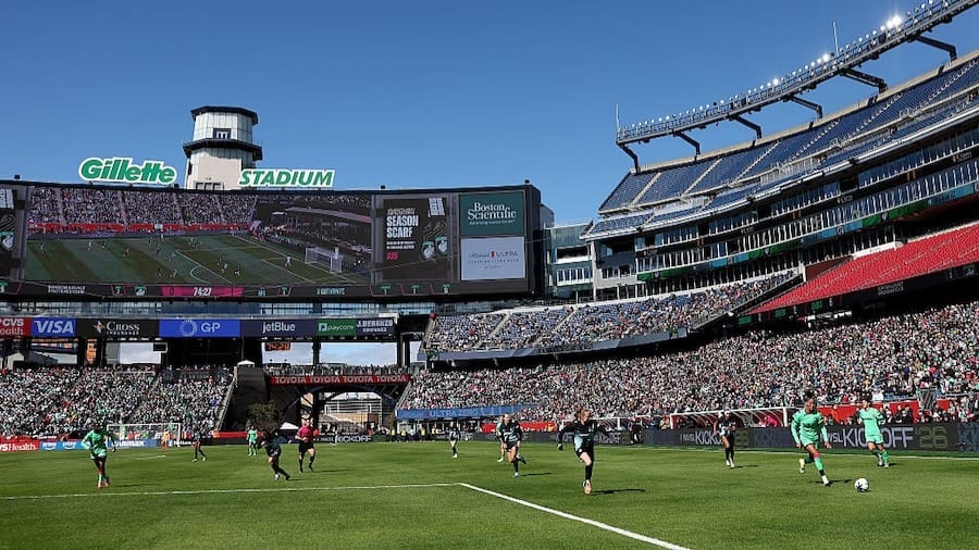 General view inside the stadium during the NWSL match between Boston Legacy FC and NJ/NY Gotham FC