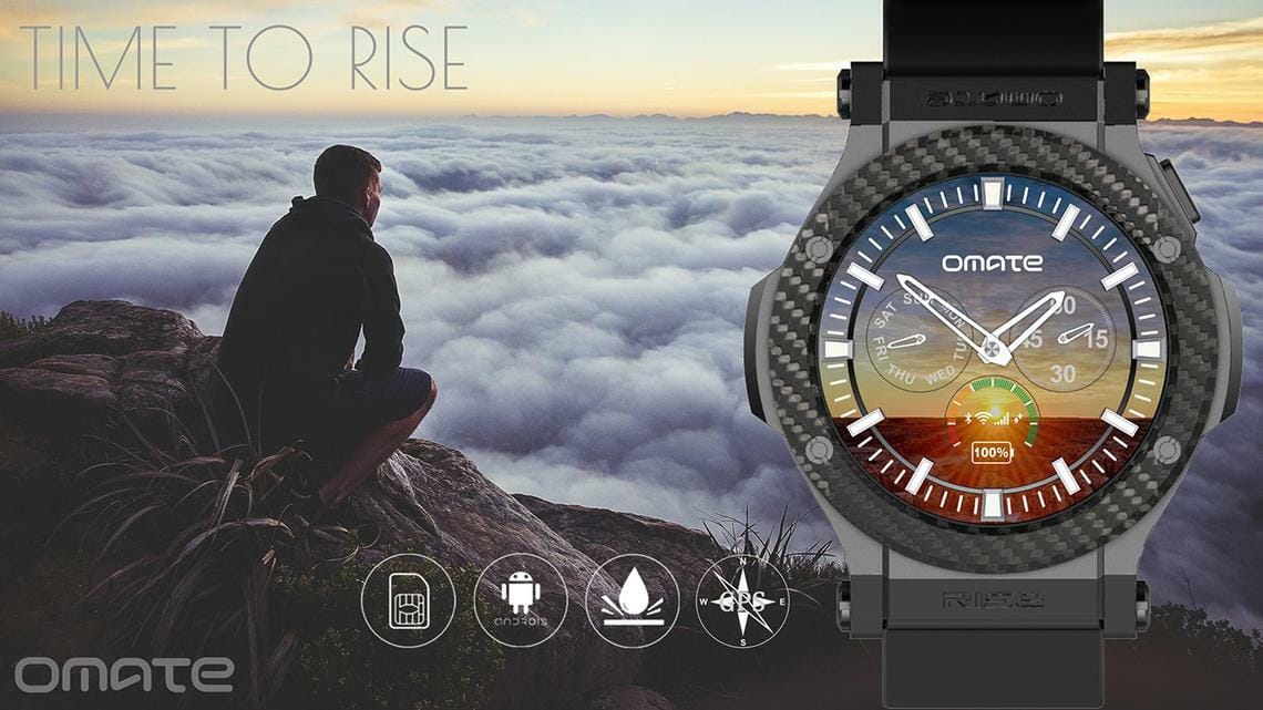 Omate Rise circular Android 3G smartwatch
