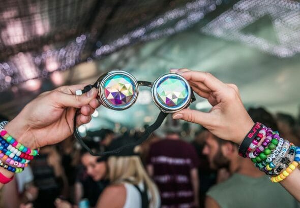 prism goggles at concert