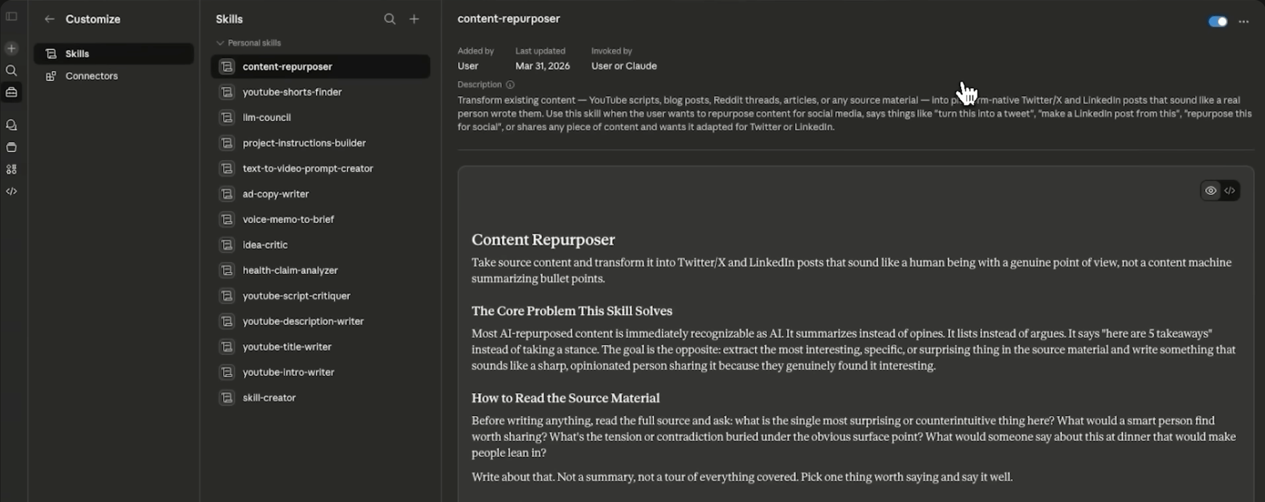 Turn the winning workflow into a skill 