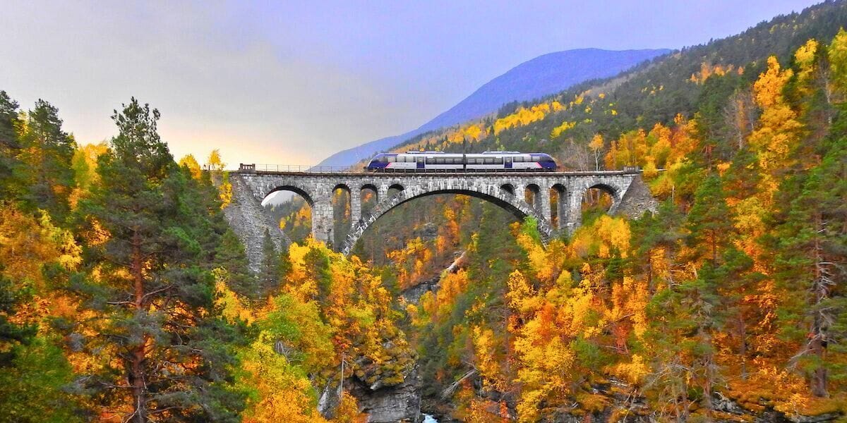Norway train in the arctic
