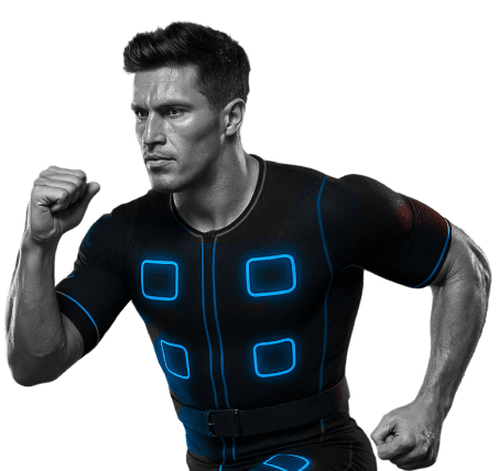 A guy wearing an EMS suit