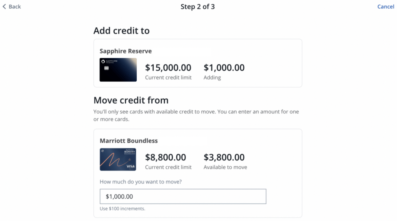 Credit Transfer step 2