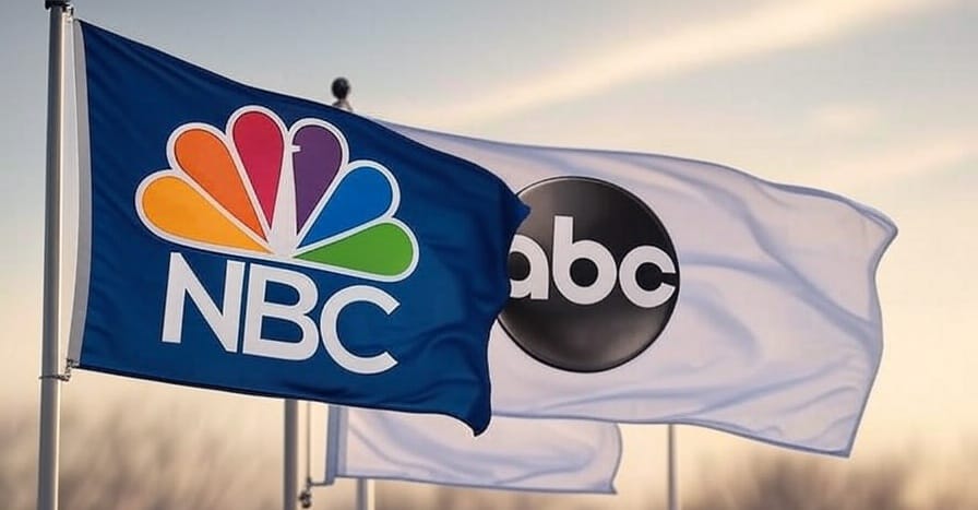 NBC and ABC flags