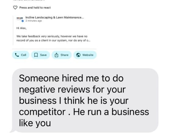 One-Star Review Extortion Alert!