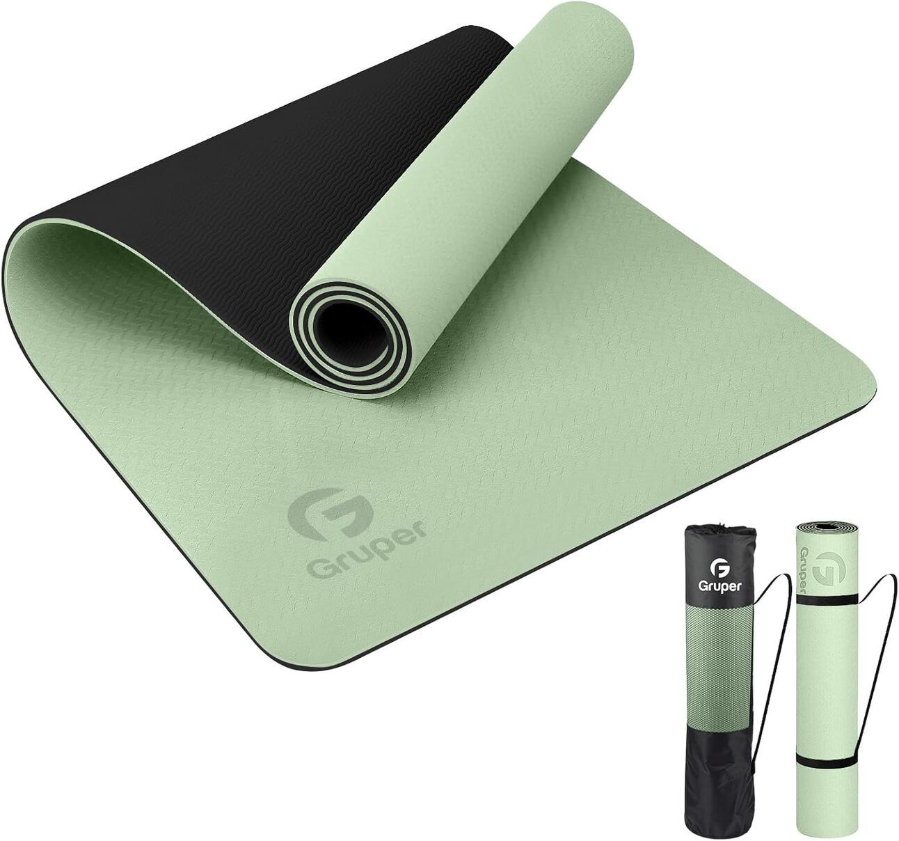 Non-Slip Yoga Mat – Cushioned yoga mat with a grippy, non-slip surface designed for stability during poses, pilates, or HIIT exercises.