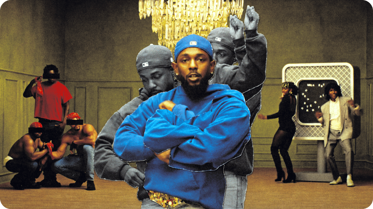 Still photo from Kendrick Lamar's squabble up video