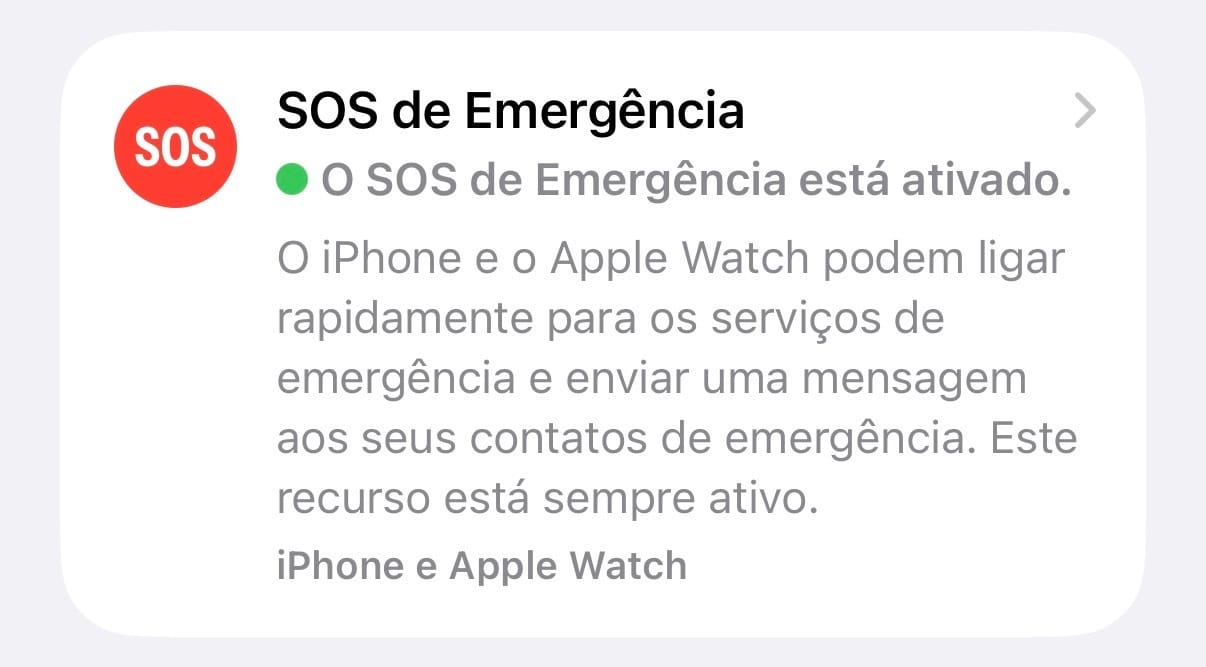 SOS de Emergência