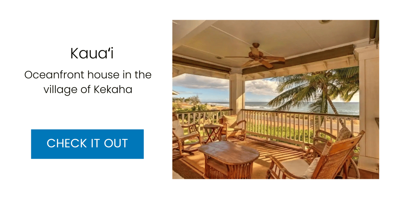Kauaʻi: Oceanfront house in the village of Kekaha