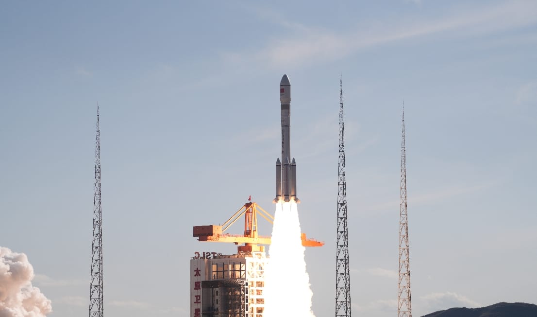 A Long March 6A rocket lifts off from the Taiyuan Satellite Launch Center in northern China, carrying 18 satellites for the Qianfan/Thousand Sails constellation, Oct. 17, 2025.
