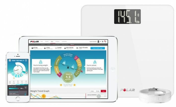 Polar scale balance connected