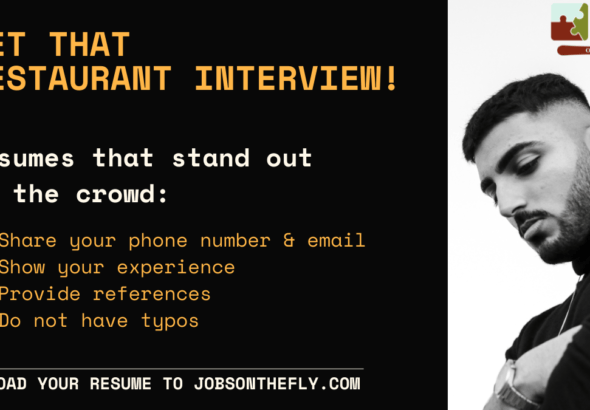 Get that restaurant interview