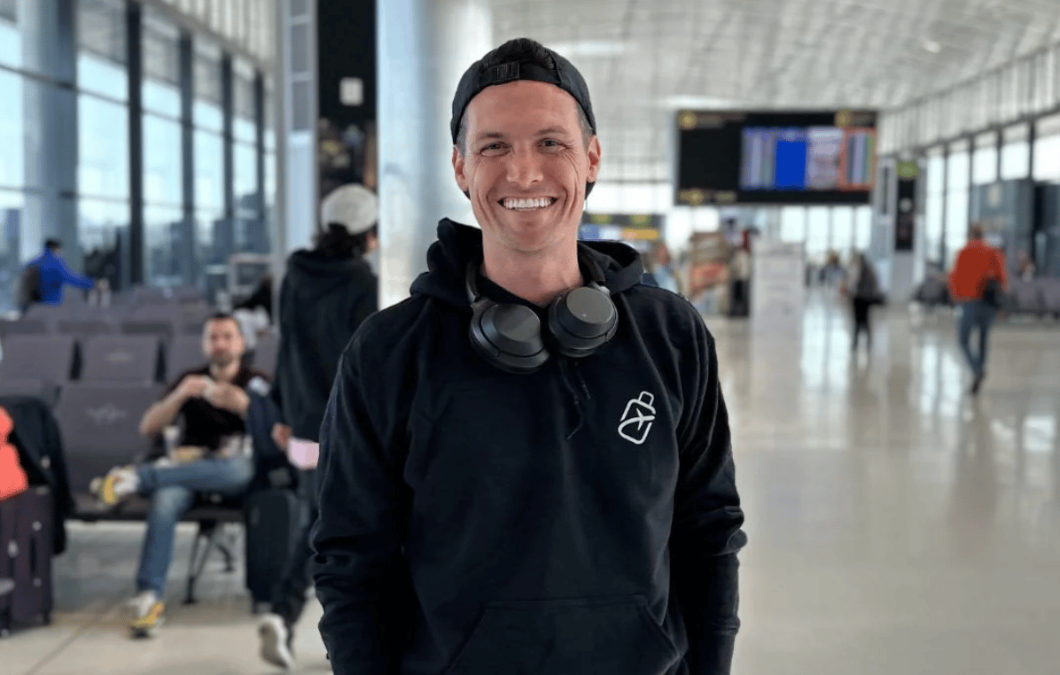 Nate with a hoodie
