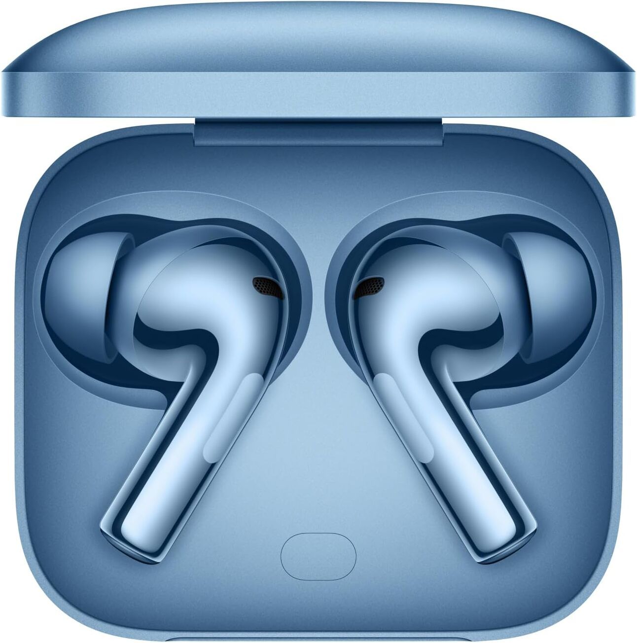 OnePlus Nord Buds 3 Minimalist black earbuds with a flat stem design, shown charging in their sleek case—built for powerful bass and ANC at a mid-range price.