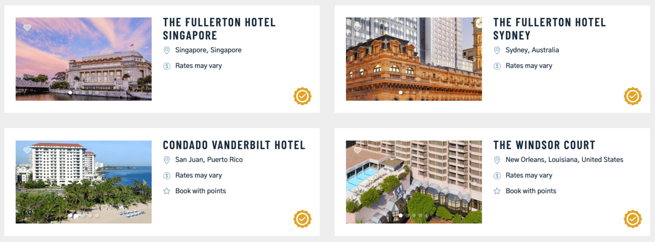 Examples of Preferred Hotels
