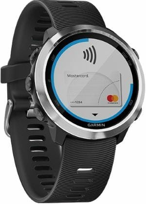 watch showing contactless payment Garmin Pay