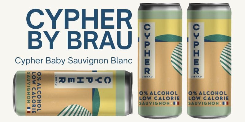 Cypher by Domaine de Brau Baby Sauvignon Blanc non-alcoholic French wine from Languedoc