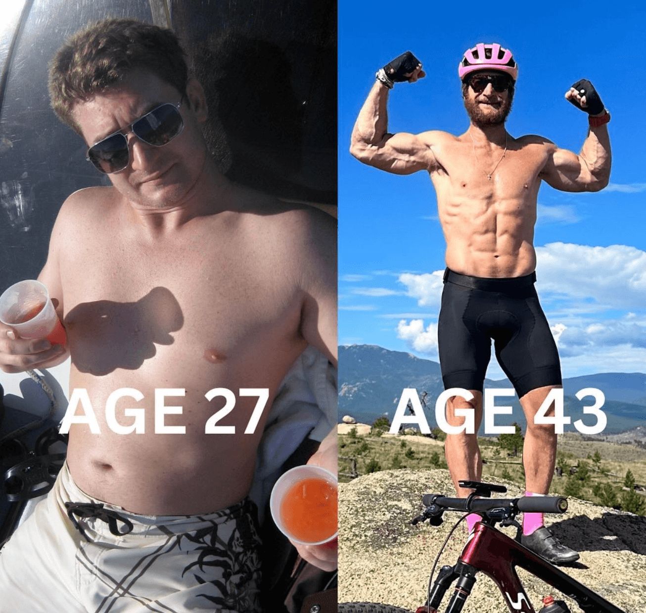 at 27, eric was overweight and drinking a lot. at 43, he's fitter than ever.