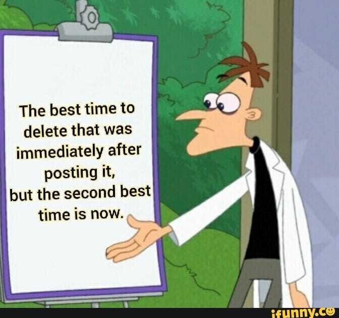The best time to delete that was immediately after posting ...