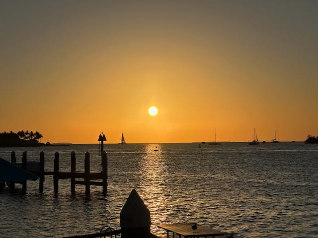 Immaculate views from the Sunset Tiki Bar