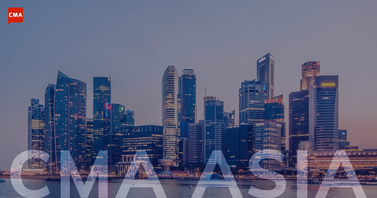 Background image of Singapore with CMA Asia text