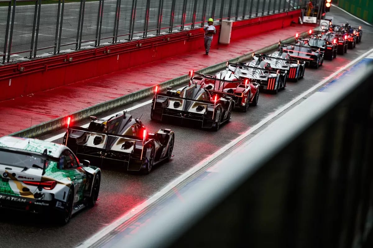 WEC cars in pit lane