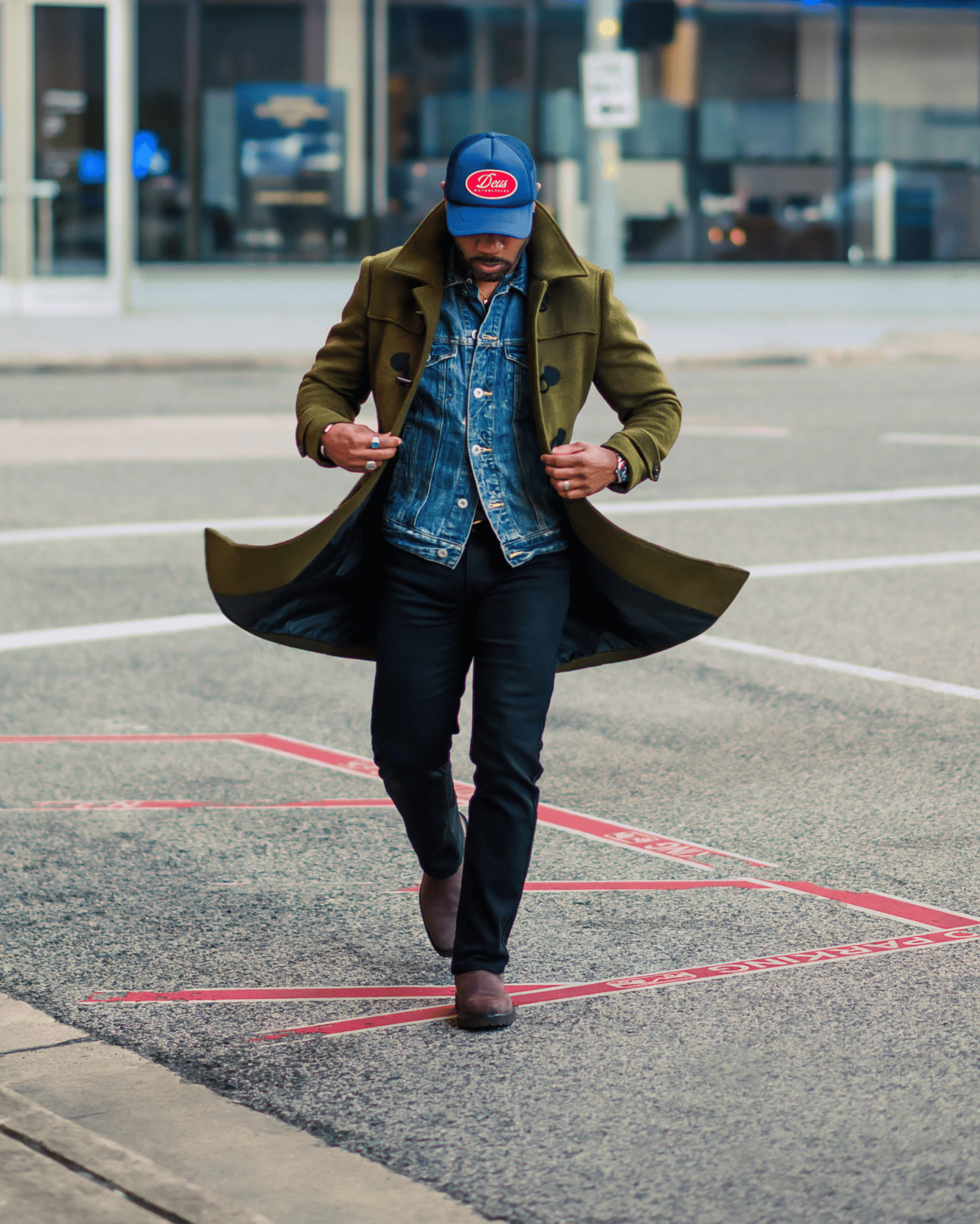 Southern Gents Duffle Coat in Commander Green