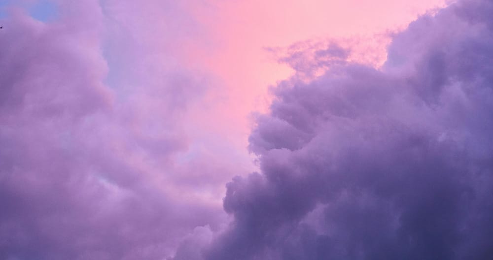 A sky with purple clouds.