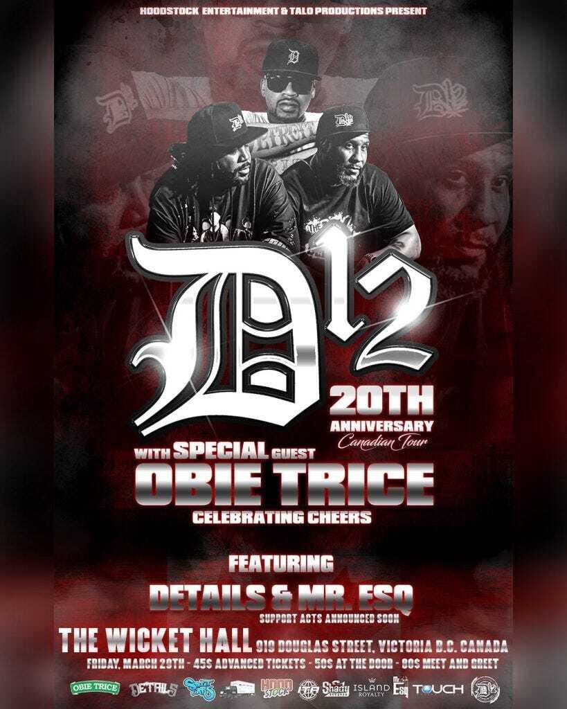 D12 & Obie Trice Live In Victoria - DVBA