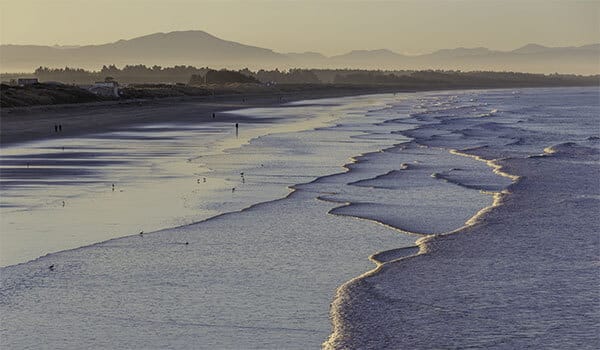 A beach in New Zealand