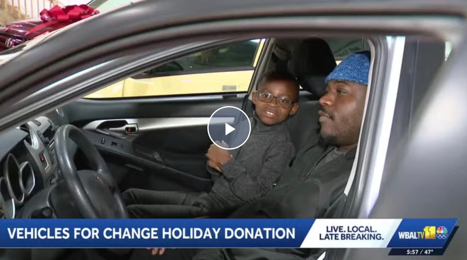 Vehicles for Change News coverage in Baltimore Car giveaway