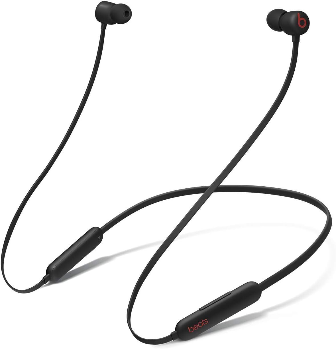 Beats Flex Wireless Earbuds Neckband-style earbuds with magnetic tips, displayed in a coiled layout—stylish and ideal for iOS users on the move.