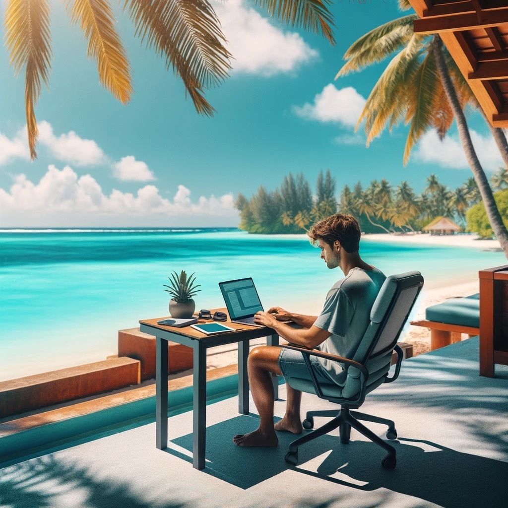 What everyone thinks of when they think remote work