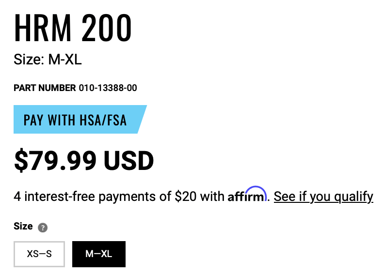 valor da hrm 200 no eua