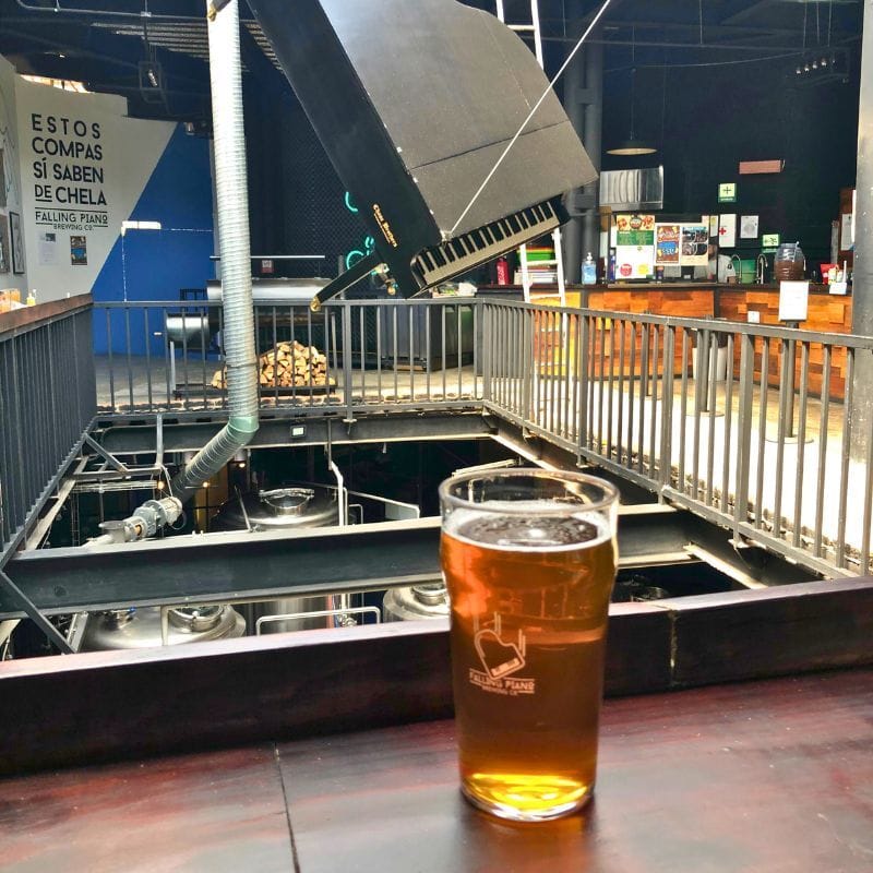 a falling piano and a beer