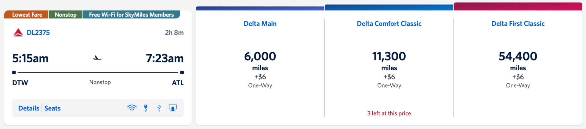 DTW-ATL with Delta SkyMiles