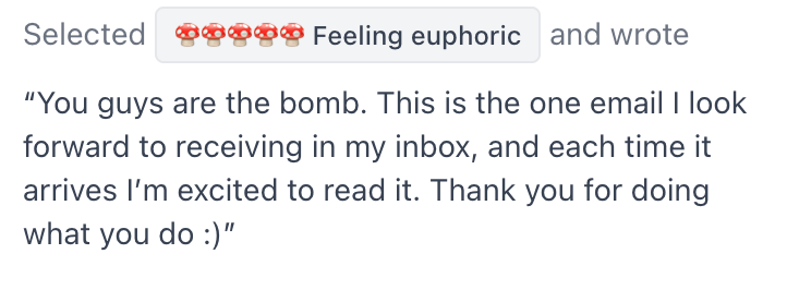 Feeling euphoric
