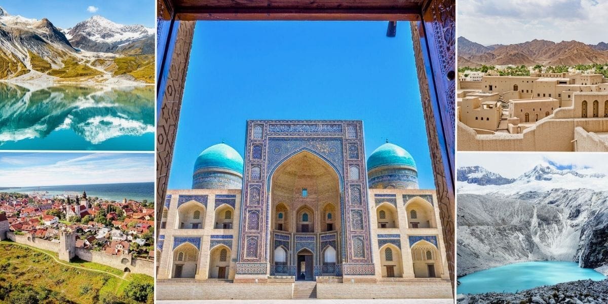 collage of underrated UNESCO sites