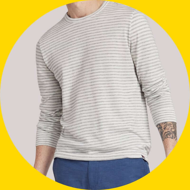 Faherty Cloud Long Sleeve Stripe Tee