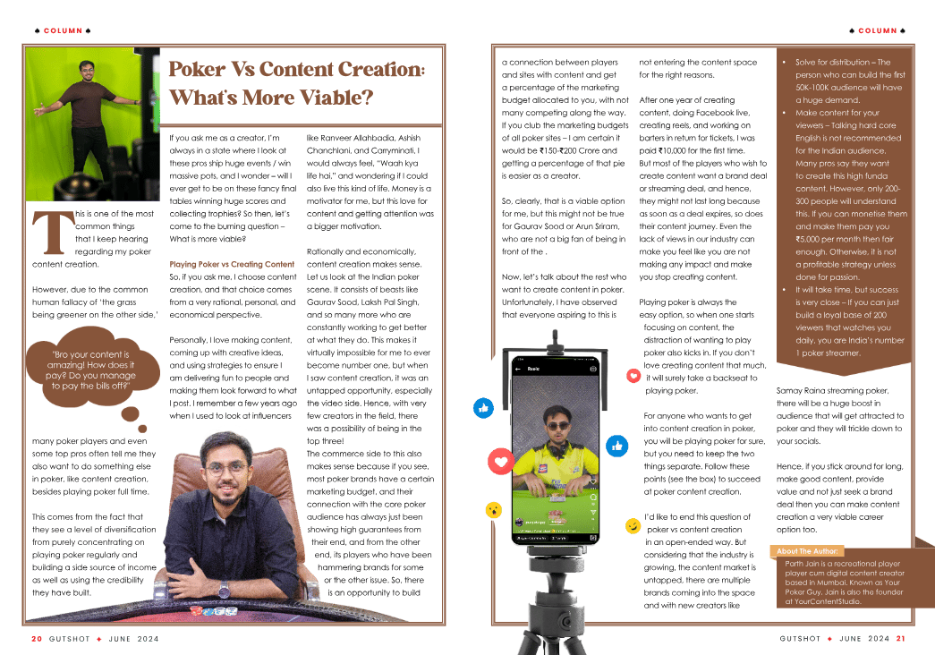 Parth Jain feature in Gutshot June 2024 magazine