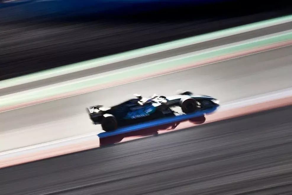 2026 F1 car at speed