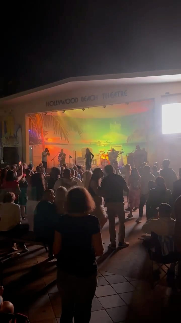 Right outside the resort they have a nice theatre where bands play