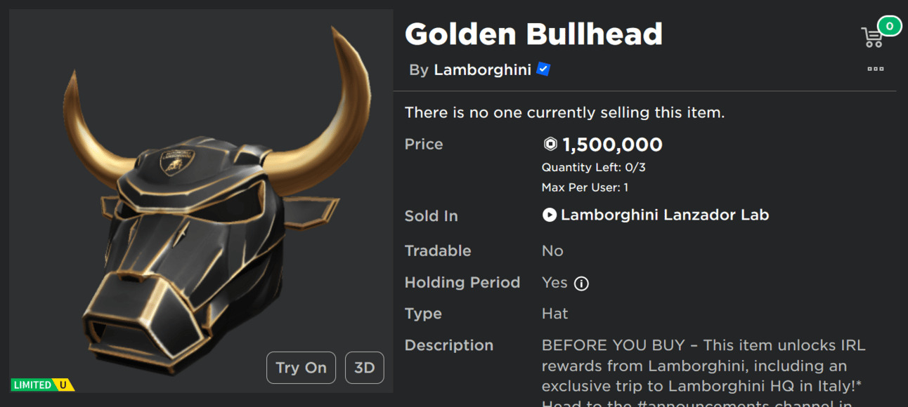 This item includes a trip to lamborghini’s HQ in Italy