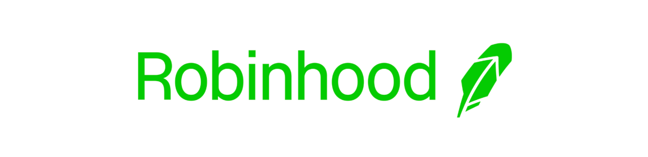 Green Robinood logo with feather
