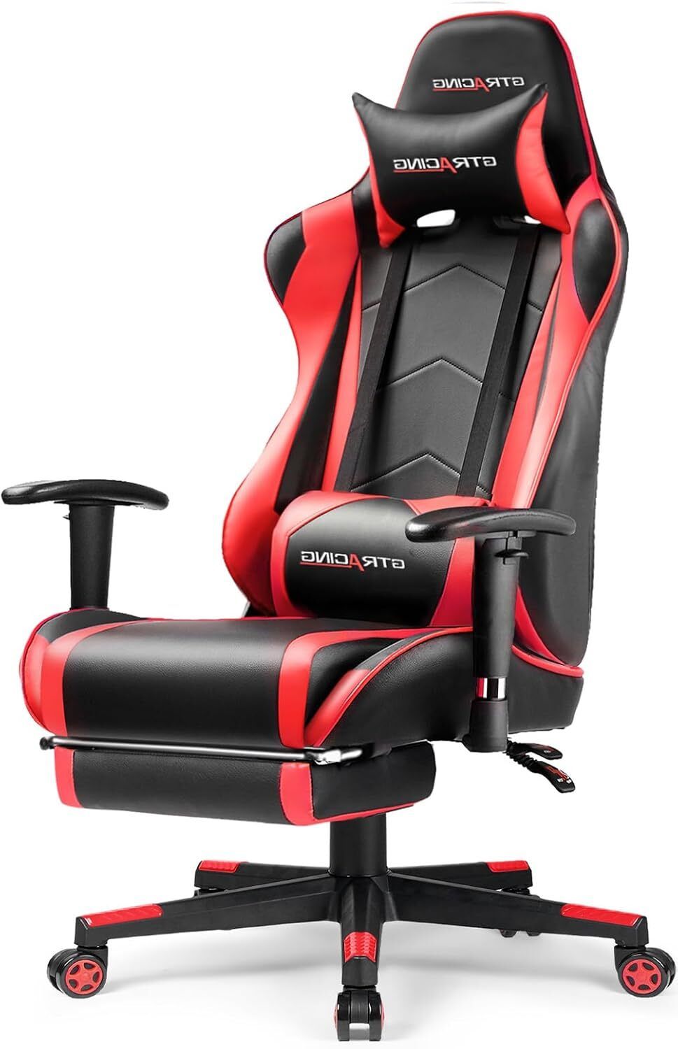 GTRACING Gaming Chair – Comfort That Keeps Up With Every Match A high-back ergonomic gaming chair with adjustable armrests, footrest, and headrest support, designed for marathon gaming or streaming sessions.