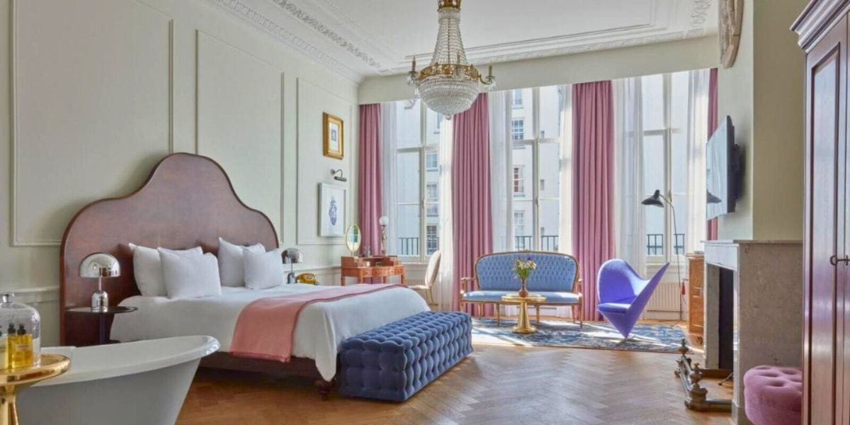 luxury bed in a luxury hotel