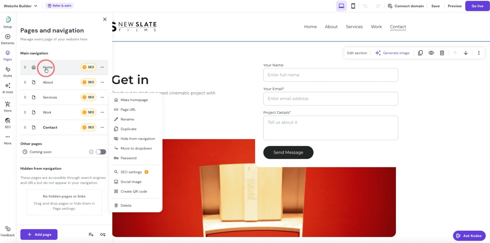 Swap in your logo & clean the menu