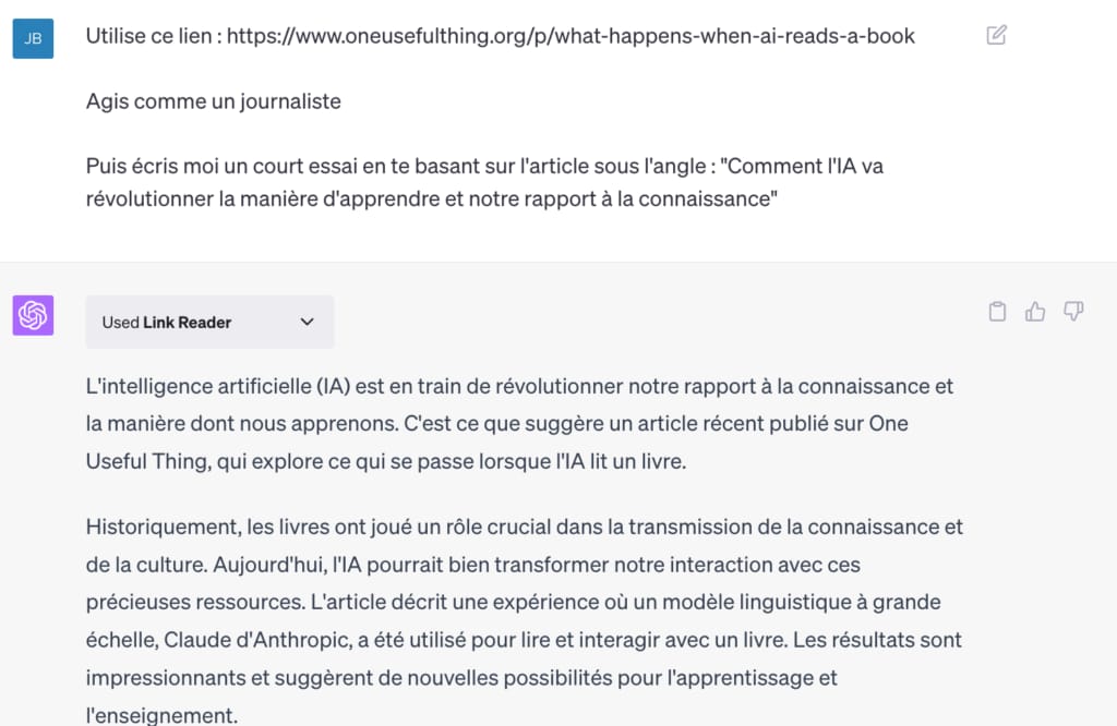 chat gpt plugin link reader