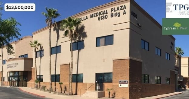 A joint venture between Angelo Gordon and Cypress West acquires La Cholla Medical Plaza for $13.5M.