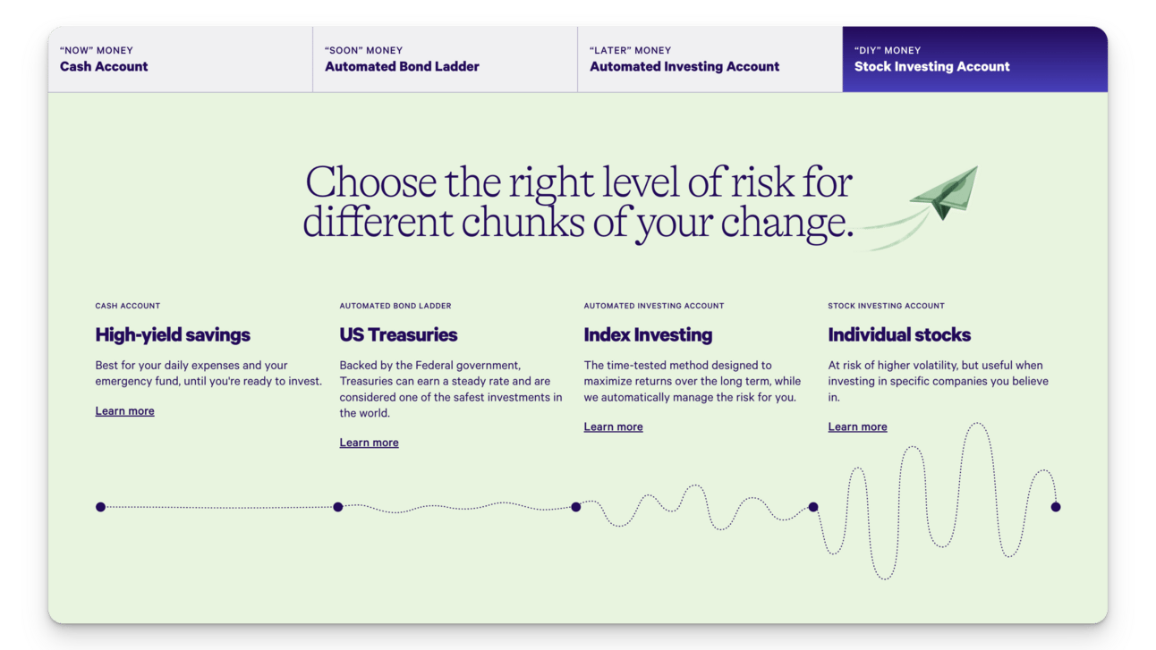Wealthfront's home page